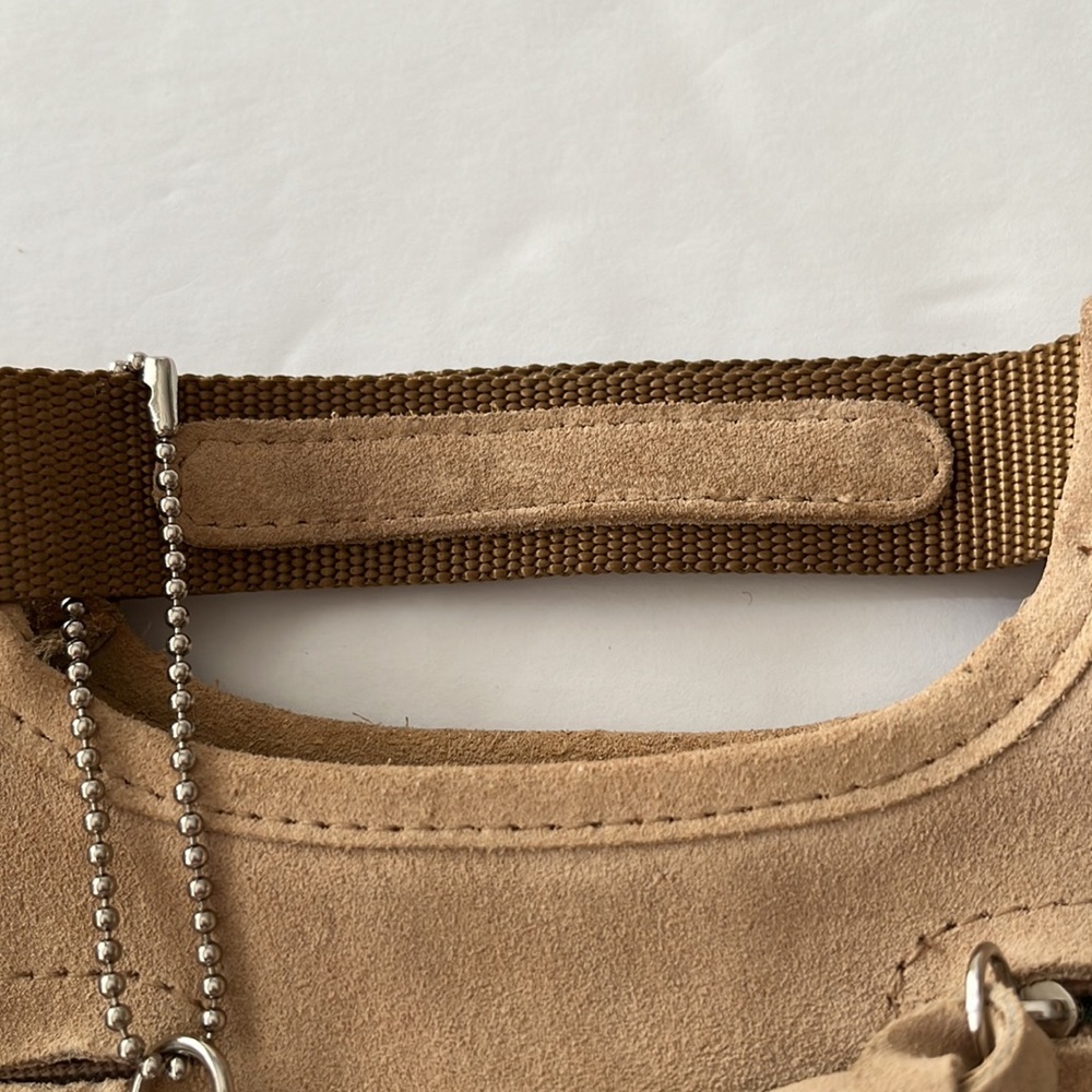 Apostrophe Mini Tan Suede Hand Bag - Picture 6 of 12